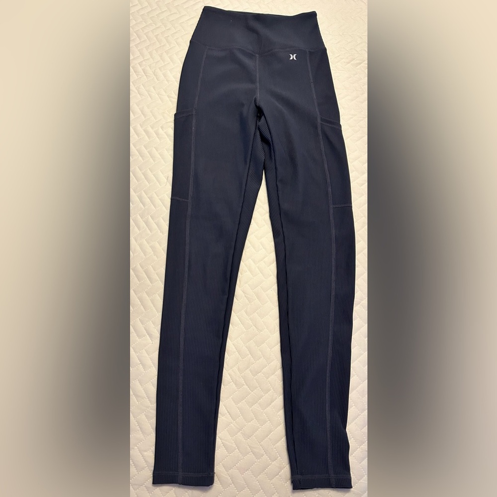 Hurley Navy Ribbed Athletic Joggers